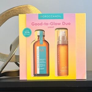 Moroccanoil Good to Glow Duo. Moroccanoil Treatment Light 100mls & Body Serum